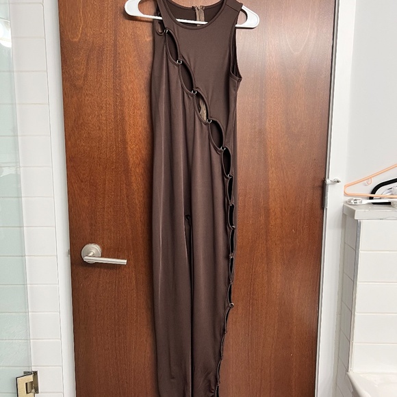 Cut Out‎ Brown Jumpsuit Romper Size L - Picture 5 of 15